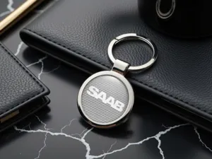 Saab Anello Chiave Personalizzato Stile Lucido con Foto